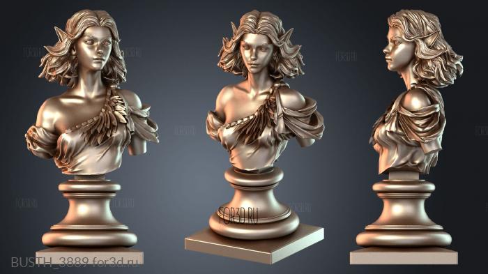 BUSTH_3889 stl model for CNC