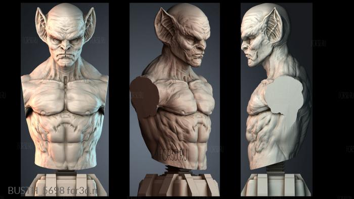 BUSTH_5698 stl model for CNC