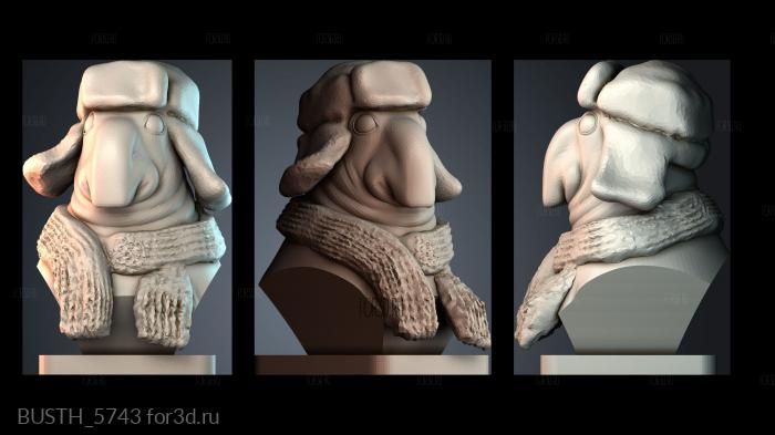 BUSTH_5743 stl model for CNC