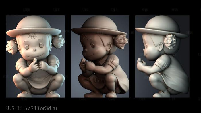 BUSTH_5791 stl model for CNC