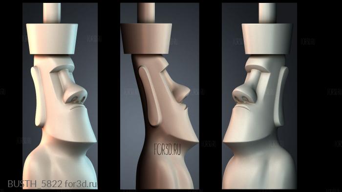 BUSTH_5822 stl model for CNC