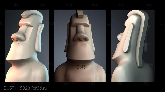 BUSTH_5823 stl model for CNC