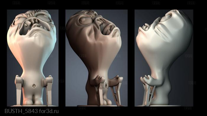 BUSTH_5843 stl model for CNC