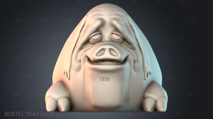 BUSTH_5864 stl model for CNC