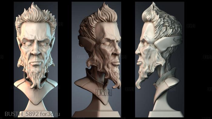 BUSTH_5892 stl model for CNC