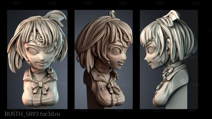 BUSTH_5893 stl model for CNC