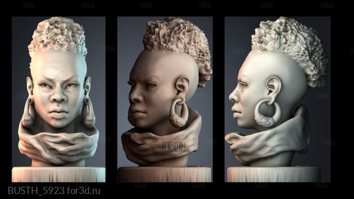 BUSTH_5923 stl model for CNC