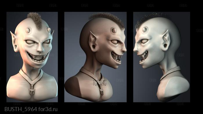 BUSTH_5964 stl model for CNC