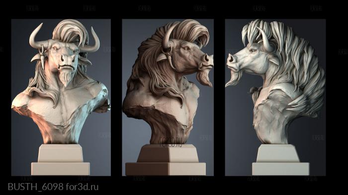 BUSTH_6098 stl model for CNC