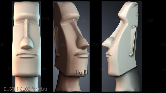 BUSTH_6102 stl model for CNC