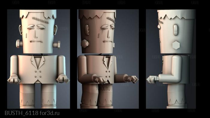 BUSTH_6118 stl model for CNC