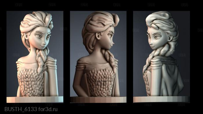 BUSTH_6133 stl model for CNC