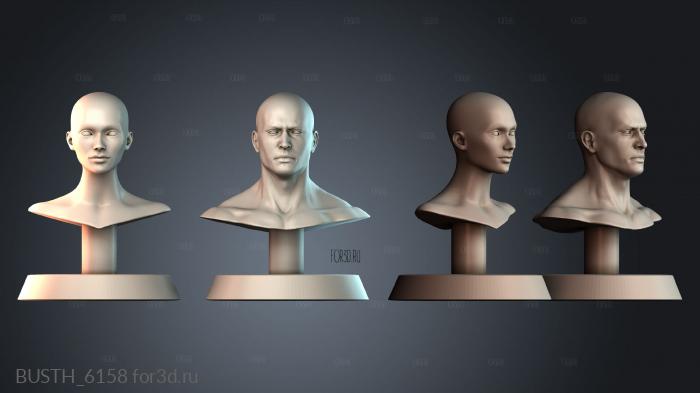 BUSTH_6158 stl model for CNC