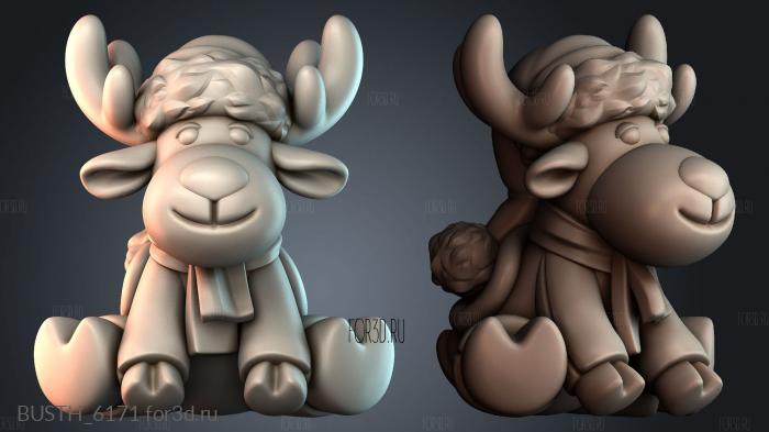 BUSTH_6171 stl model for CNC