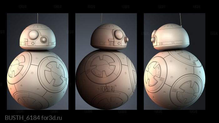 BUSTH_6184 stl model for CNC