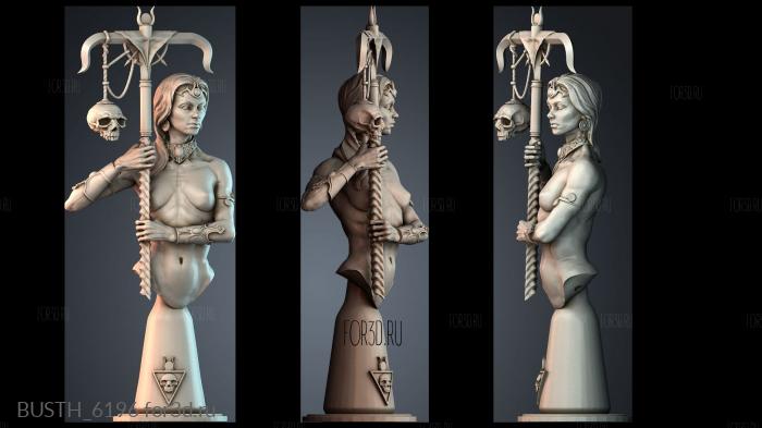 BUSTH_6196 stl model for CNC