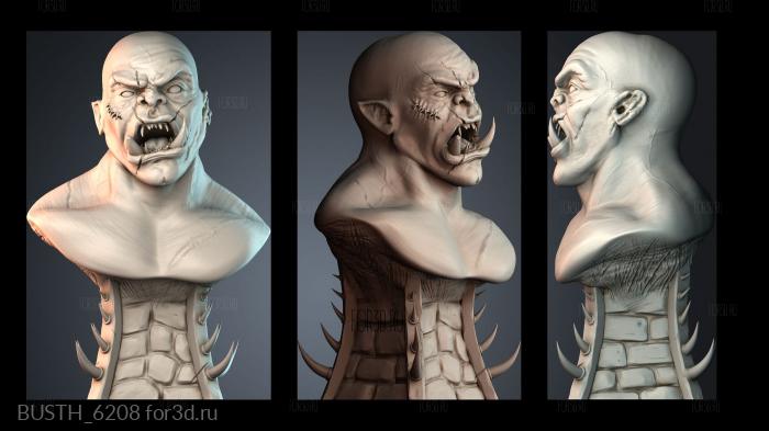 BUSTH_6208 stl model for CNC