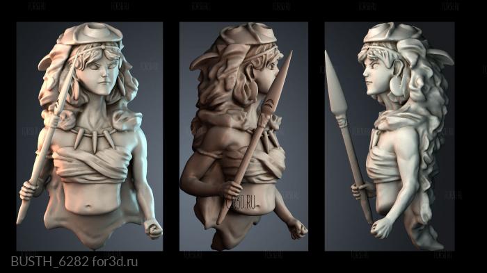 BUSTH_6282 stl model for CNC