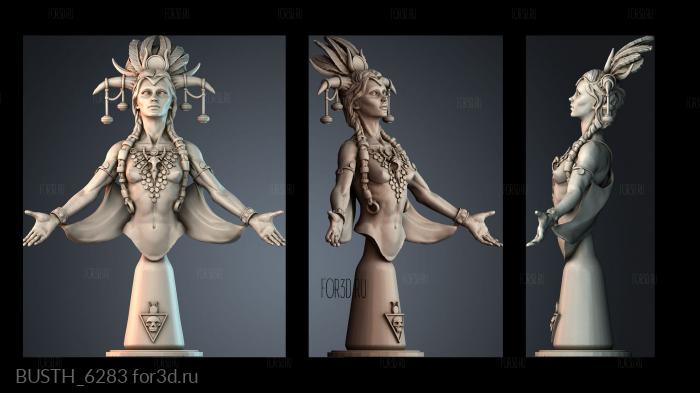 BUSTH_6283 stl model for CNC