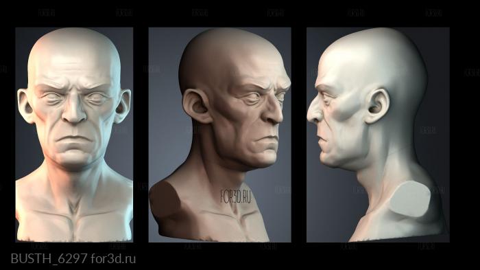 BUSTH_6297 stl model for CNC