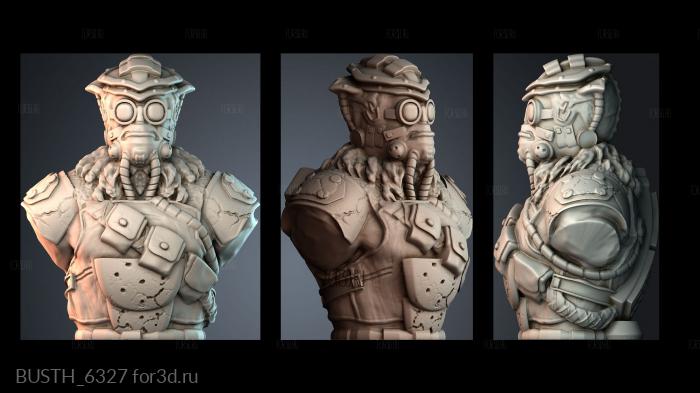 BUSTH_6327 stl model for CNC