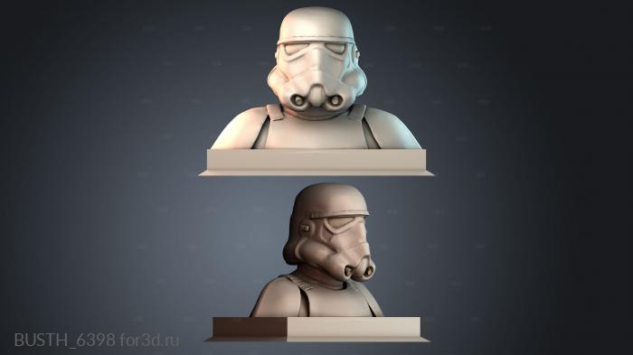 BUSTH_6398 stl model for CNC