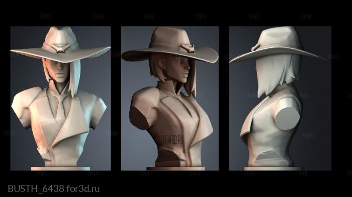 BUSTH_6438 stl model for CNC