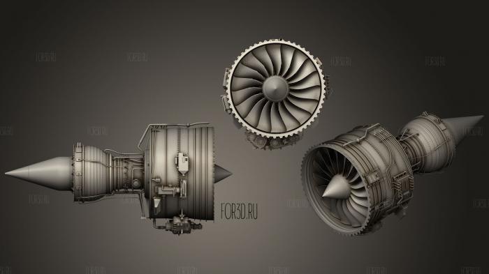 Fanjet Turbofan Engine stl model for CNC