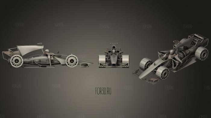 Formula 1 Car Concept stl model for CNC