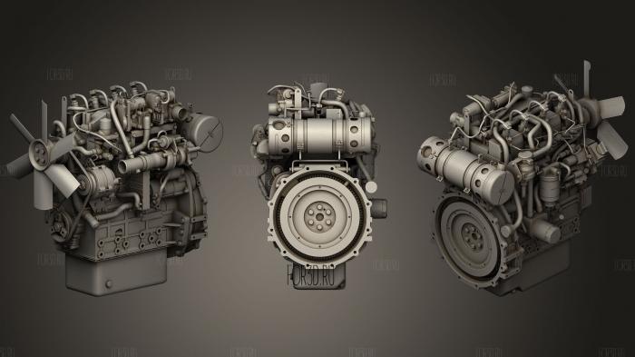 Industrial Diesel Engine stl model for CNC