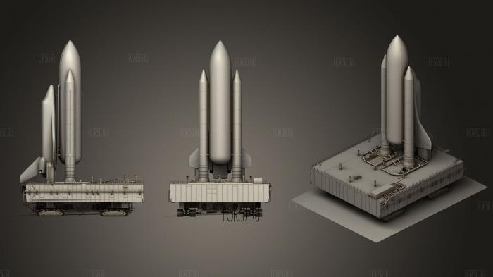 NASA Shuttle Launch Pad stl model for CNC