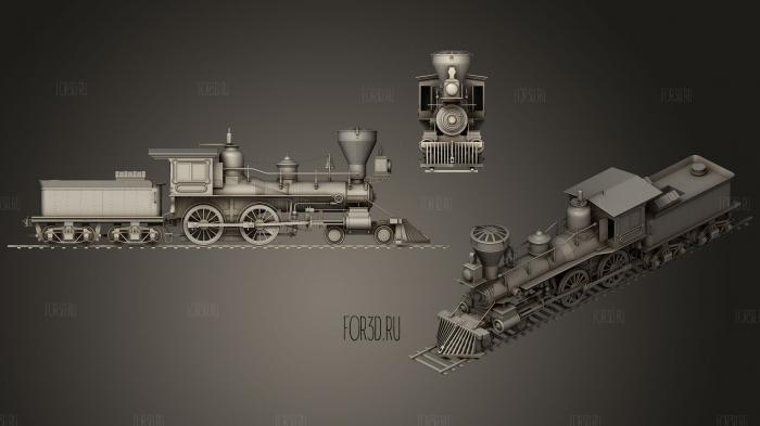 Steam Locomotive Leviathan stl model for CNC