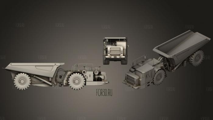 Underground Articulated Mining Truck 3d stl модель для ЧПУ