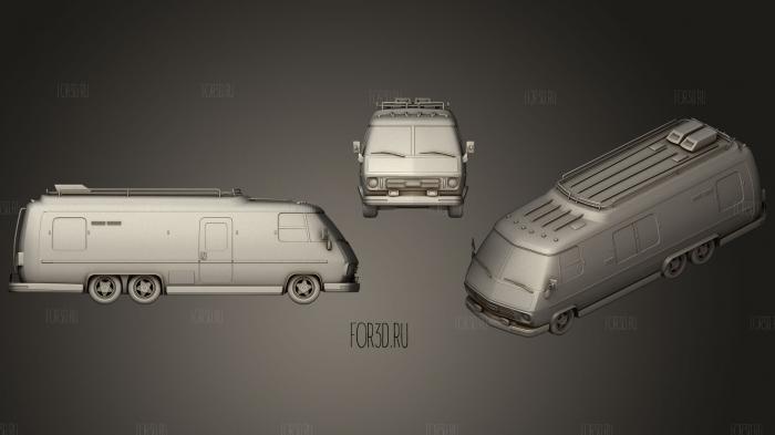 GMC Motorhome reimagined low poly stl model for CNC