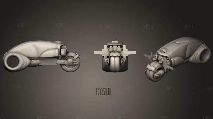 Sci fi motorcycle from 32 Secs game95 stl model for CNC