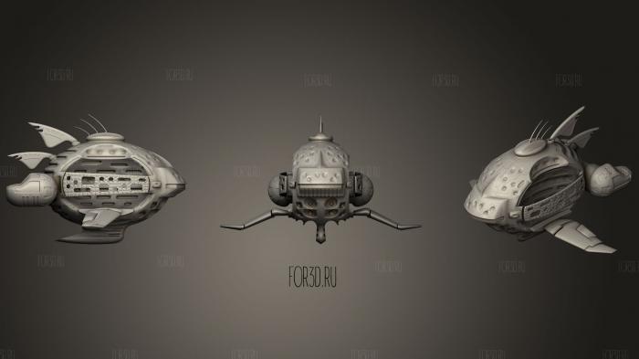 Sci fifantasy ship sketch original concept 3d stl модель для ЧПУ