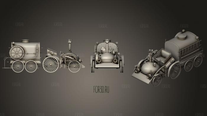 Steampunk fire truck 3d stl модель для ЧПУ