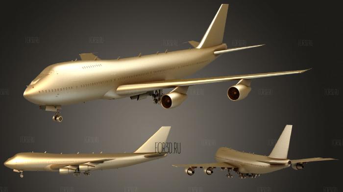 AirForce One Landing On V Ray stl model for CNC