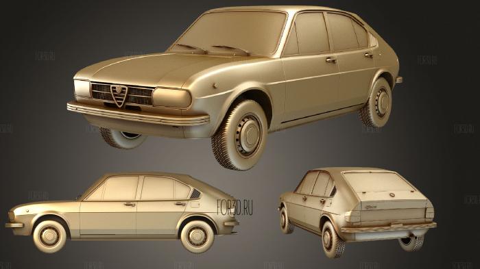 Alfa Romeo Alfasud (901) 1972 stl model for CNC