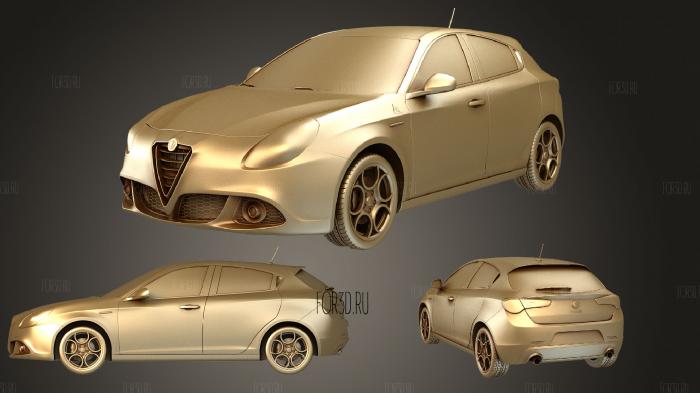 Alfa Romeo Giulietta (Mk3f) (940) Quadrifoglio Verde 2014 stl model for CNC
