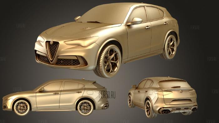 Alfa Romeo Stelvio Quadrifoglio 2018 stl model for CNC