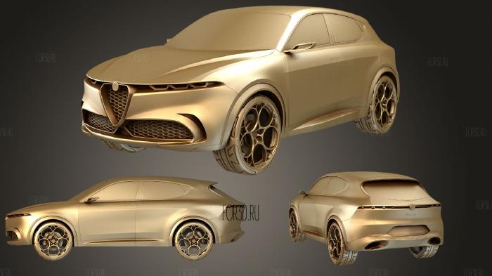 Alfa Romeo Tonale concept 2019 stl model for CNC