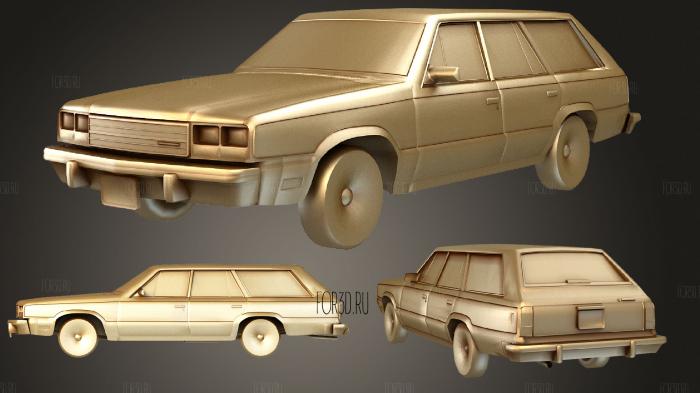 American 80s Station Wagon stl model for CNC
