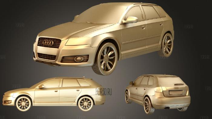 Audi A3 sportback 2010 stl model for CNC