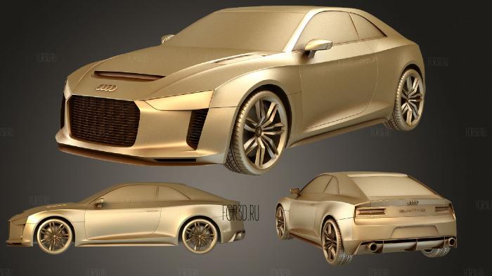 Audi Quattro Concept 2012 stl model for CNC
