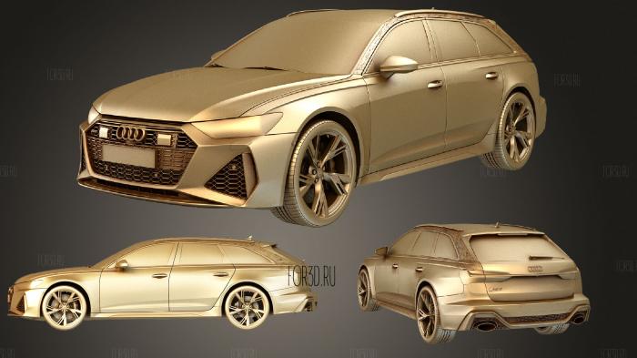 Audi RS6 (Mk4) (C8) avant 2022 stl model for CNC