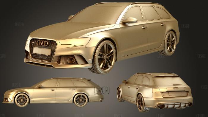 Audi RS6 Avant 2015 set stl model for CNC