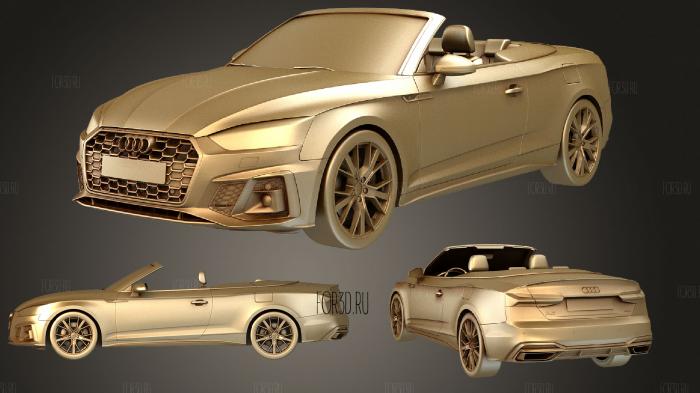 Audi A5 Cabrio S Line 2020 stl model for CNC