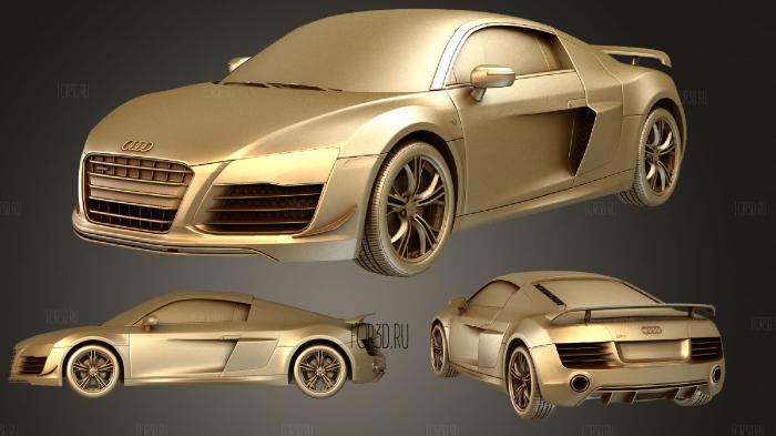 Audi R8 Competition 2015 stl model for CNC
