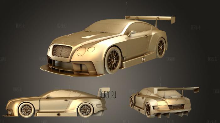 Bentley Continental GT3 2014 hipoly stl model for CNC